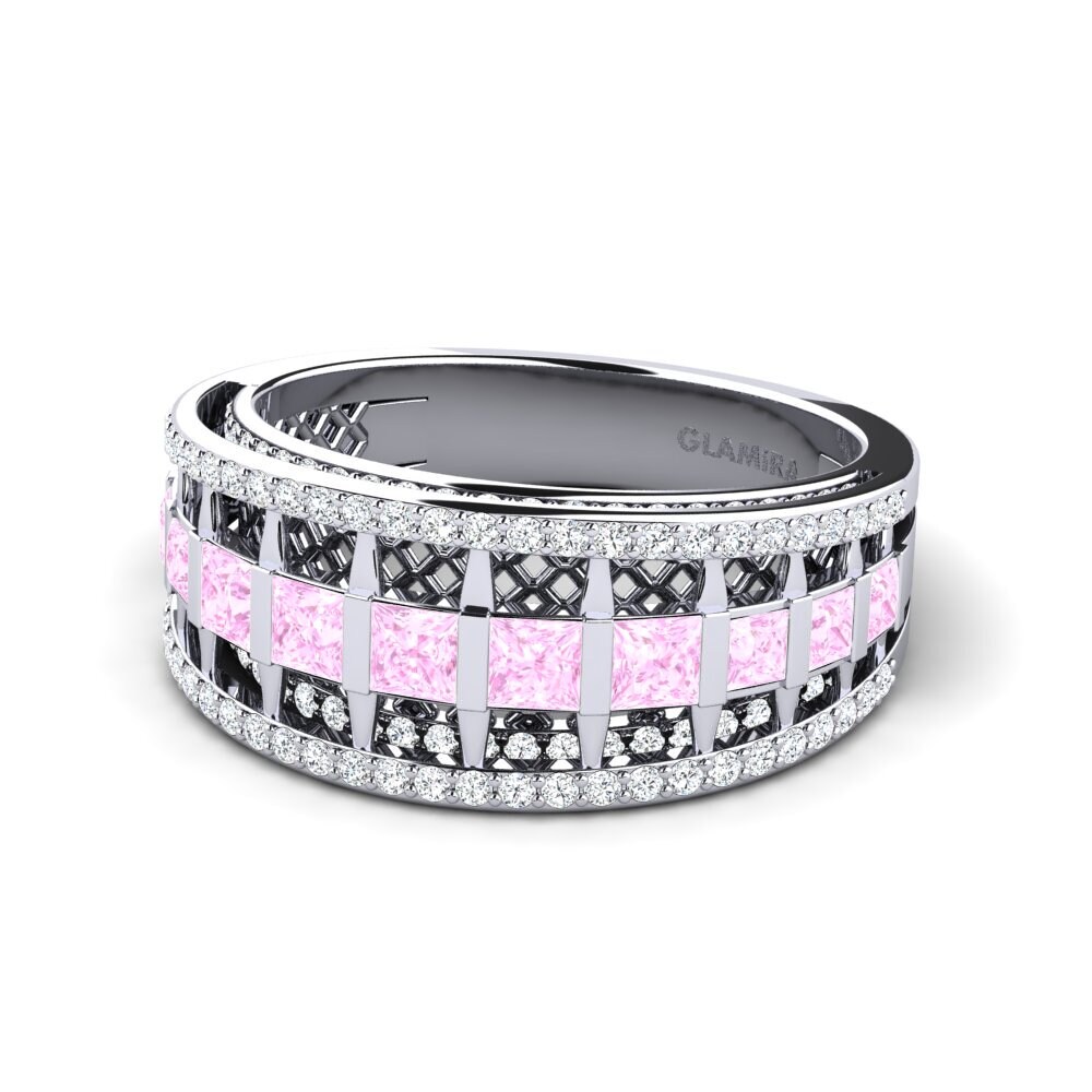 Princesa Zafiro Rosado Anillo Senaida