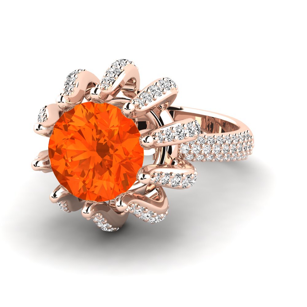 Fire-Opal Engagement Ring Zekrom