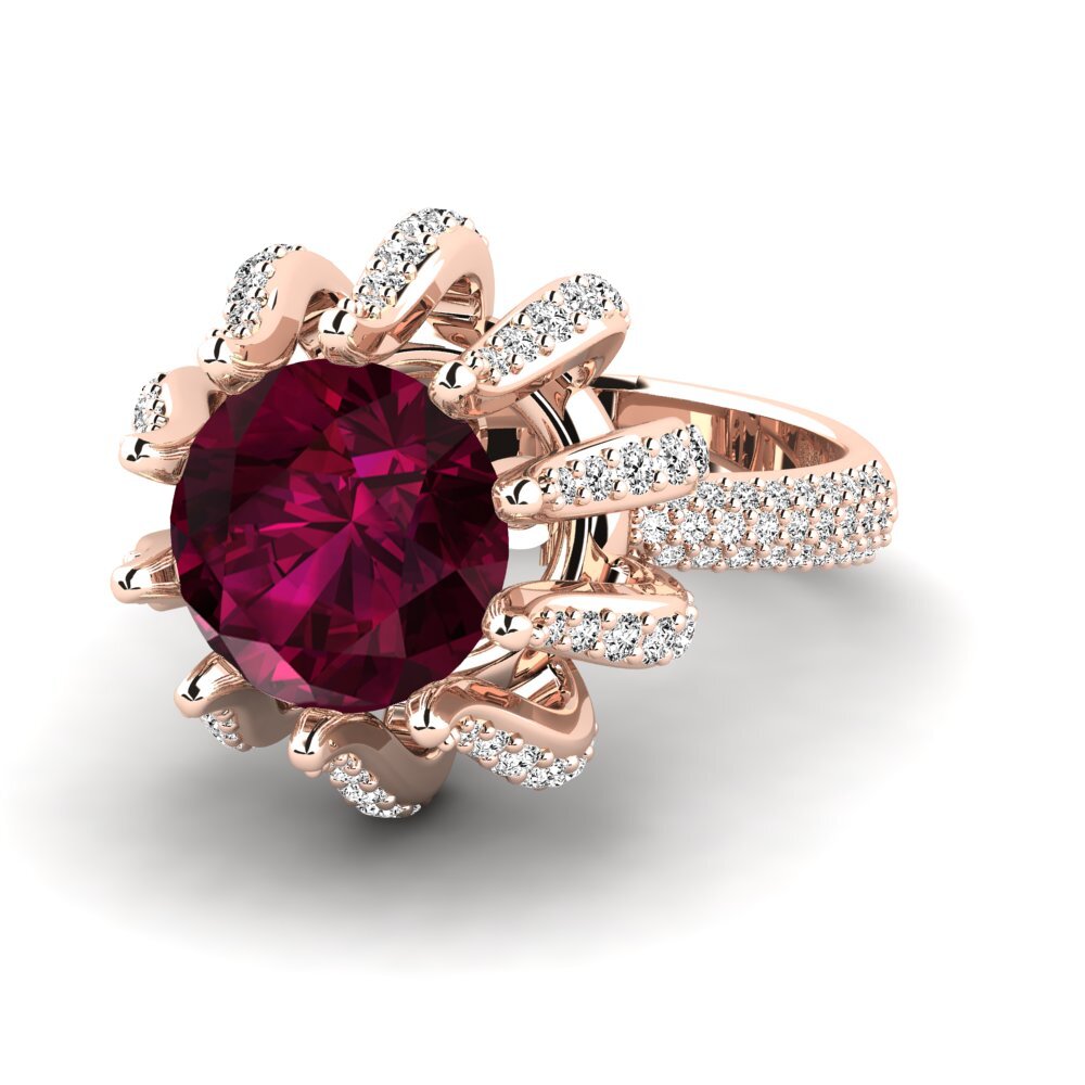 Rhodolite Garnet Engagement Ring Zekrom
