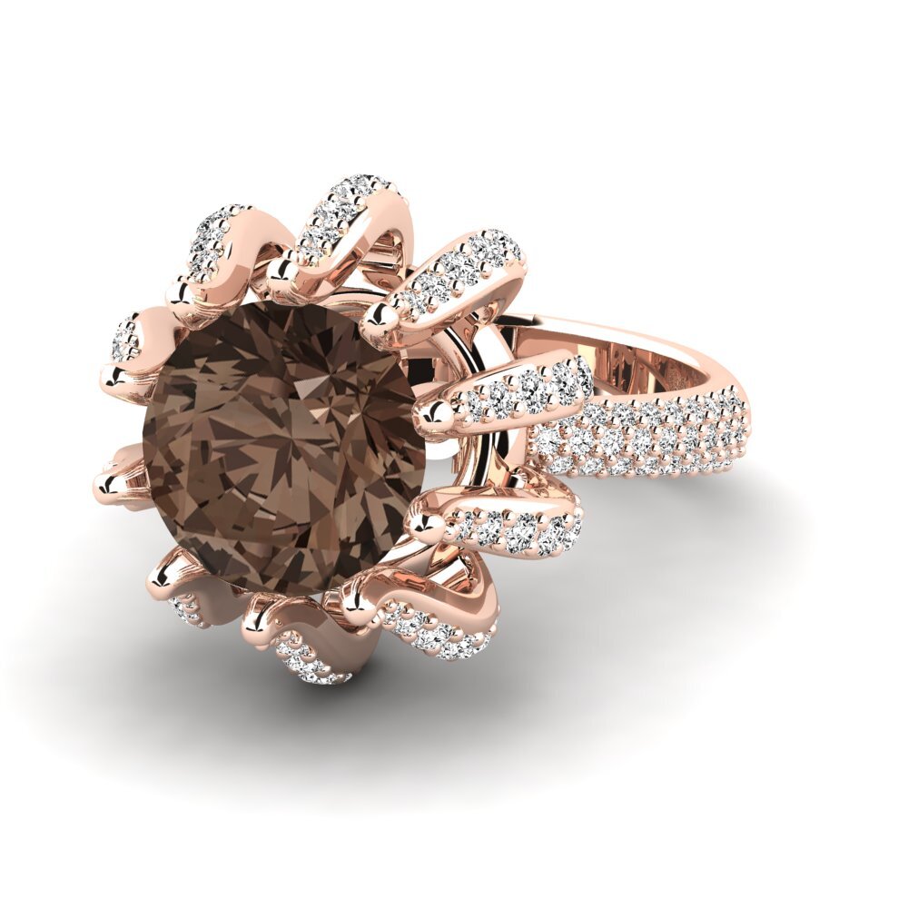 Smoky Quartz Engagement Ring Zekrom