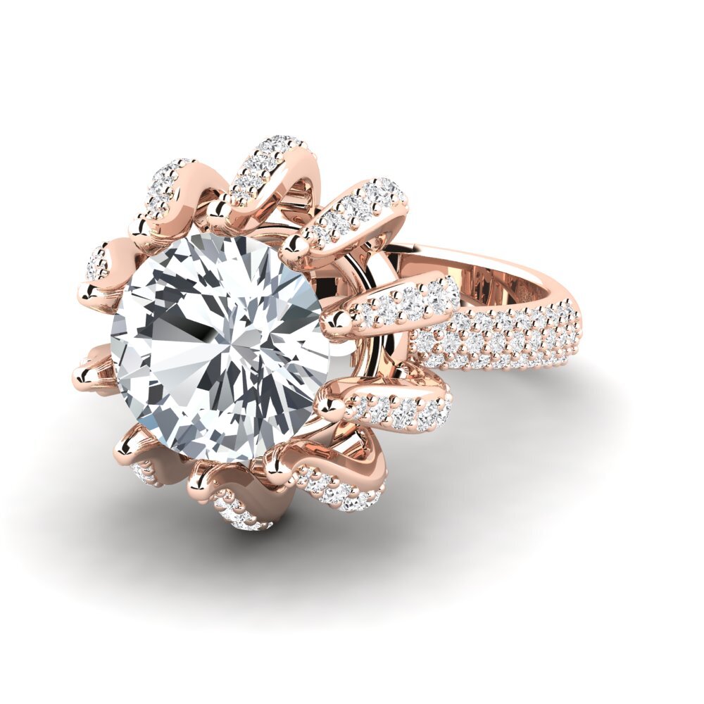 White Zircon Engagement Ring Zekrom
