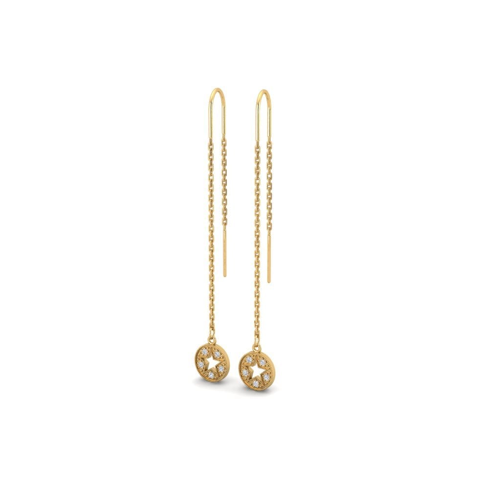 Gelbgold 585 Damen ohrring Badla