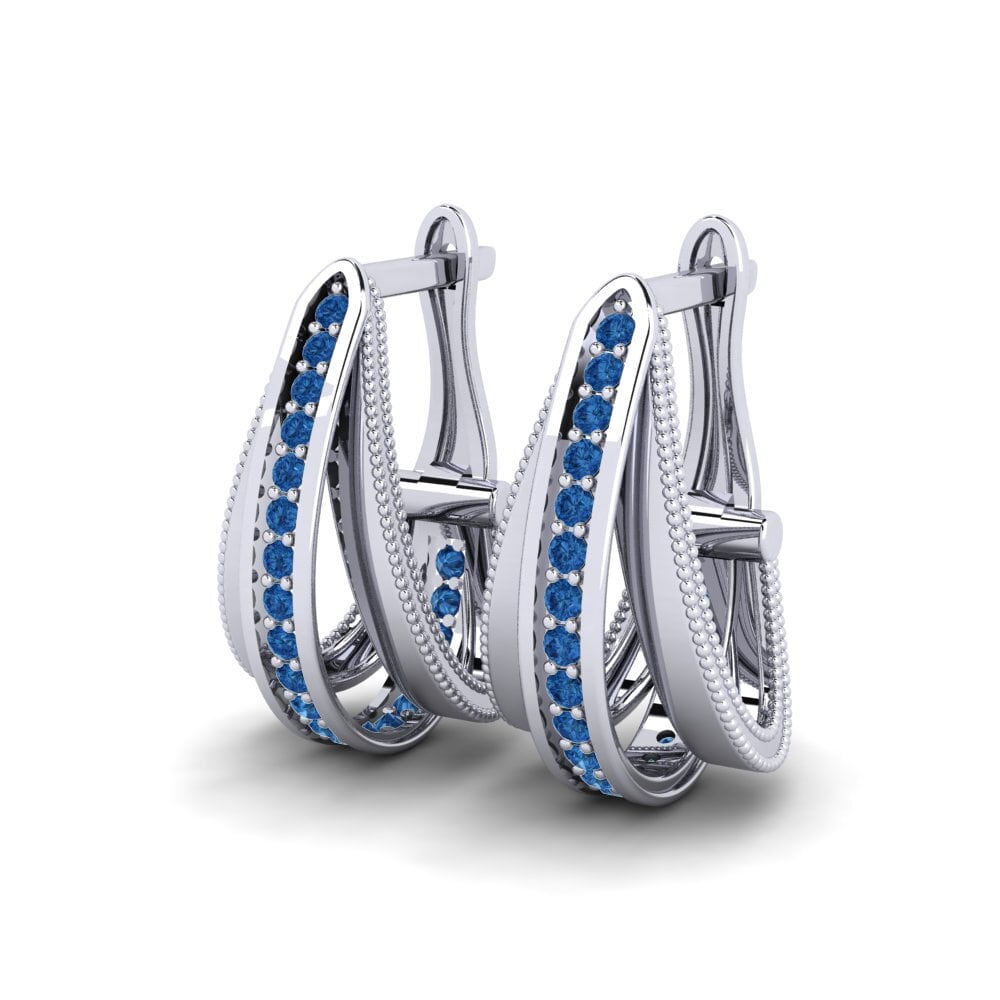 Dark Blue Zirconia Women's Earring Demayo