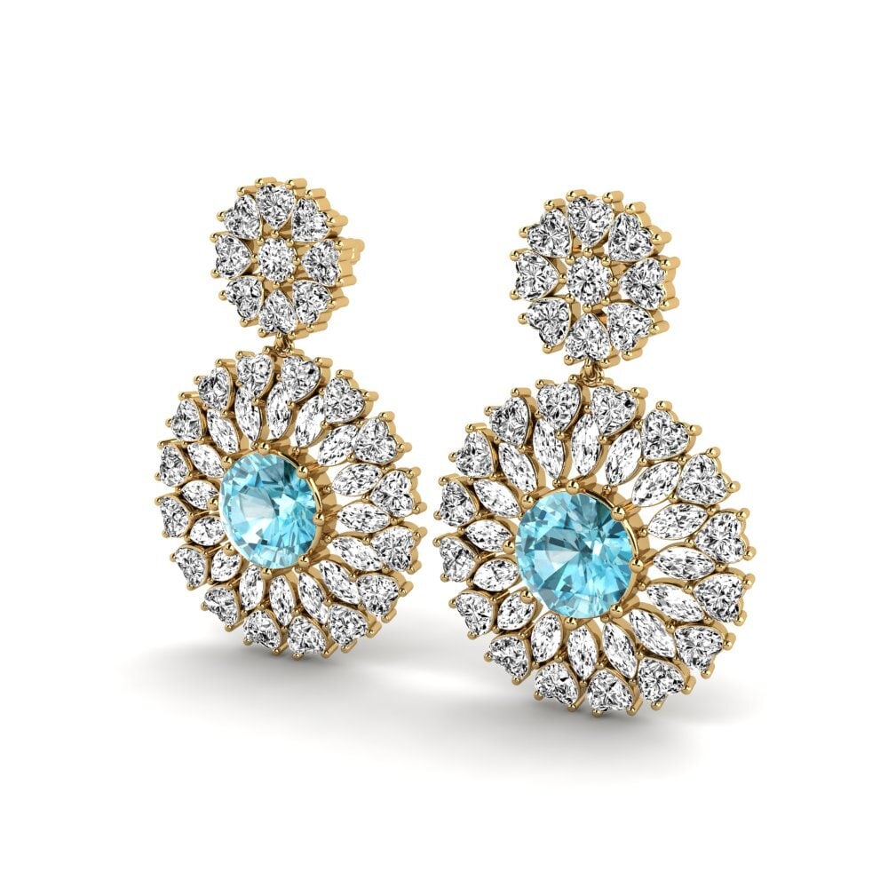 Circón Azul Pendiente de mujer Devon