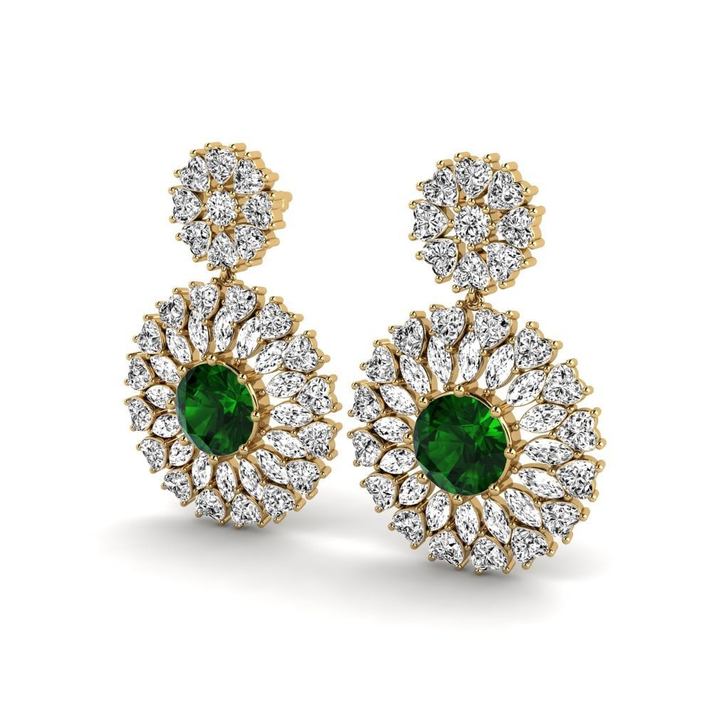 Turmalina verde Pendiente de mujer Devon