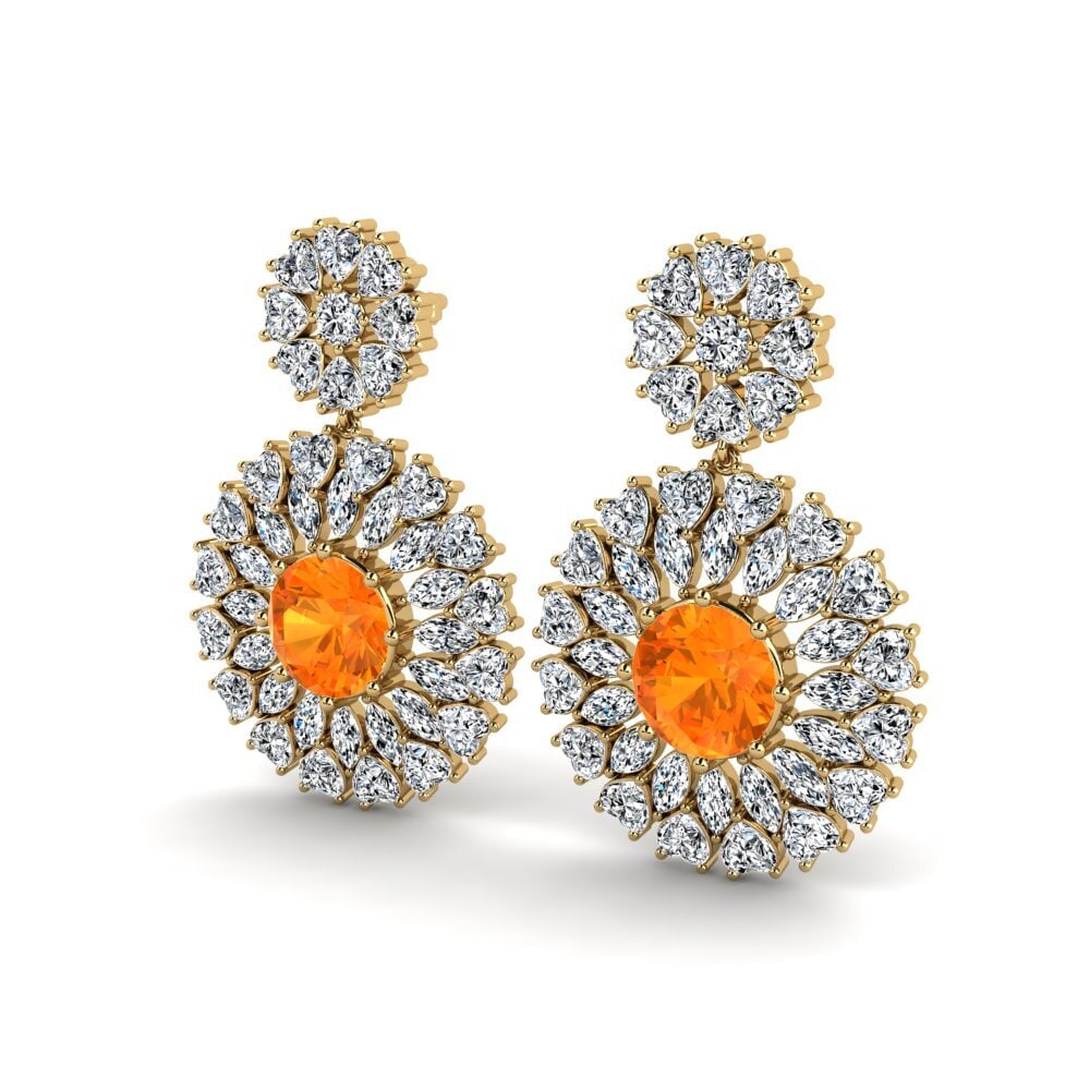 Orange Sapphire Women's Earring Devon