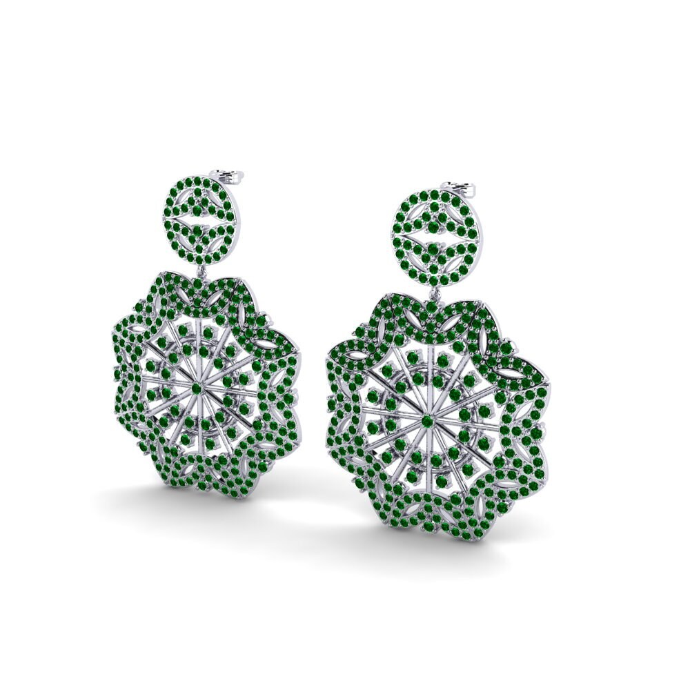 Green Zirconia Women's Earring Hevey
