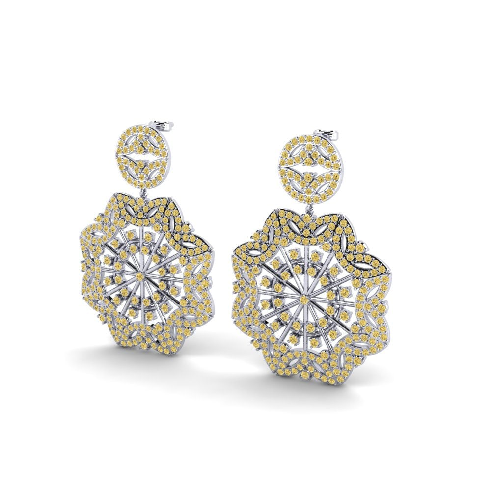 Yellow Diamond Earring Hevey