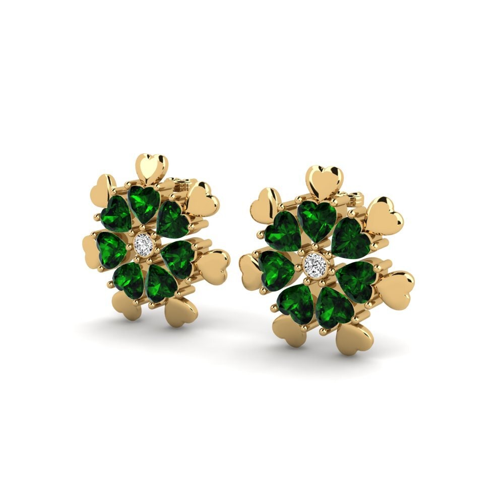 Đá Tourmaline Xanh / Bích tỷ Bông tai nữ Rebekka