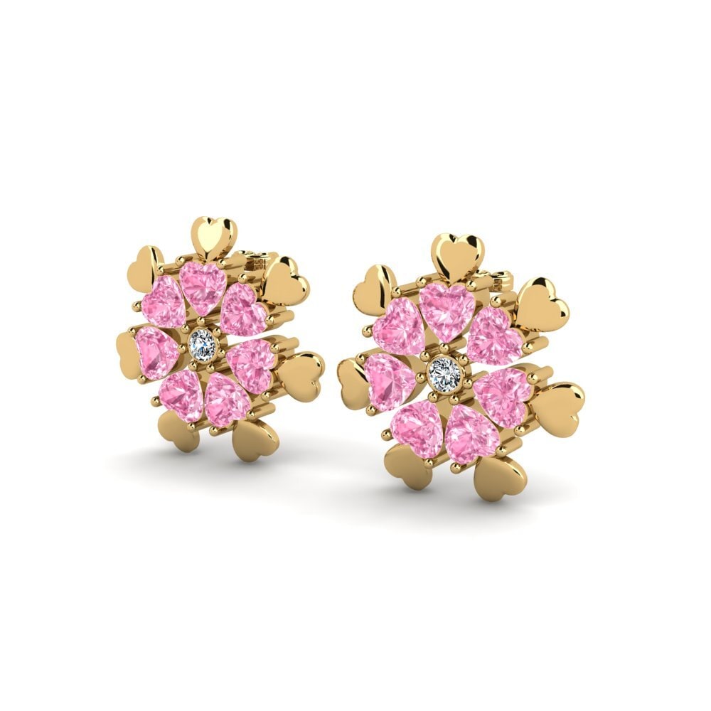 Đá Sapphire Hồng Bông tai nữ Rebekka