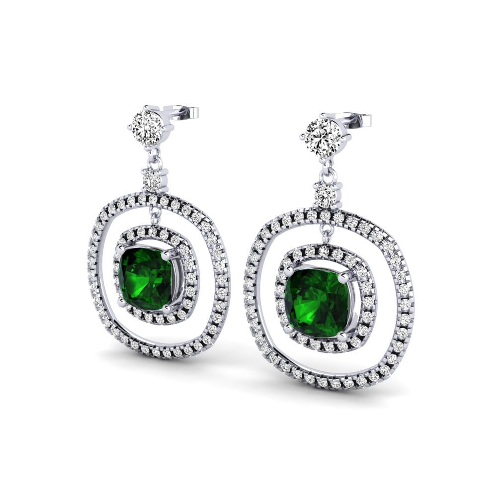 Đá Tourmaline Xanh / Bích tỷ Bông tai nữ Sherilyn