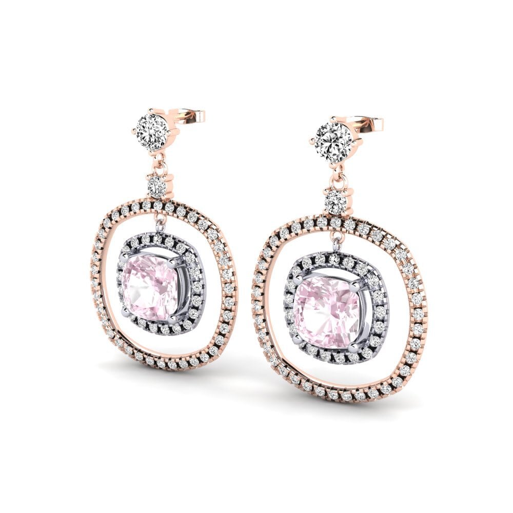Vermelho & Branco-9K Kunzite Brincos Feminino Sherilyn