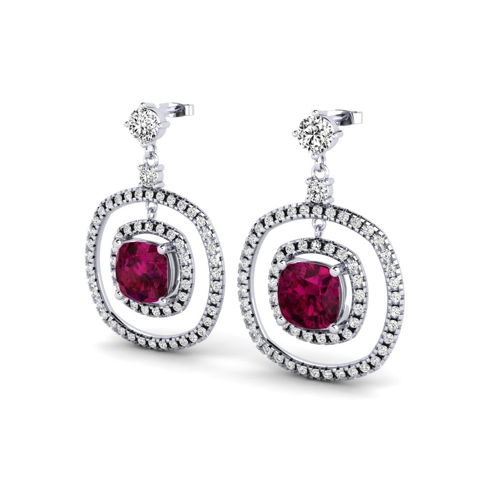 Đá Rhodolite Bông tai nữ Sherilyn