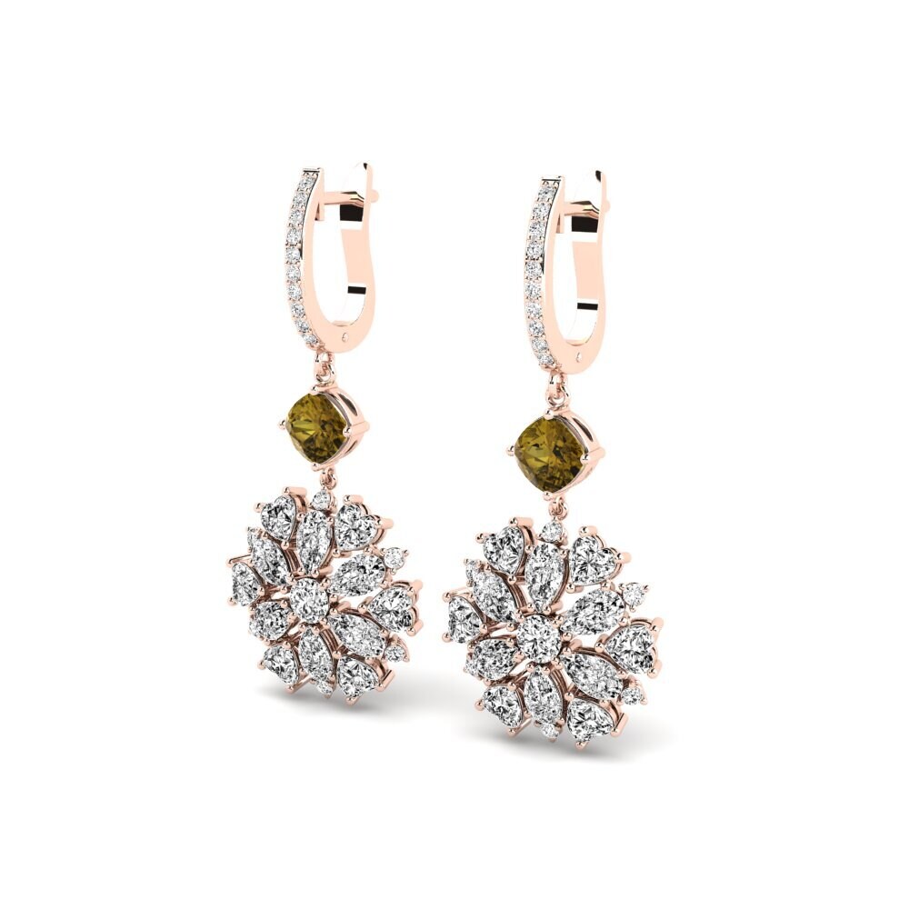 Đá Zircon Nâu Bông tai nữ Viviana