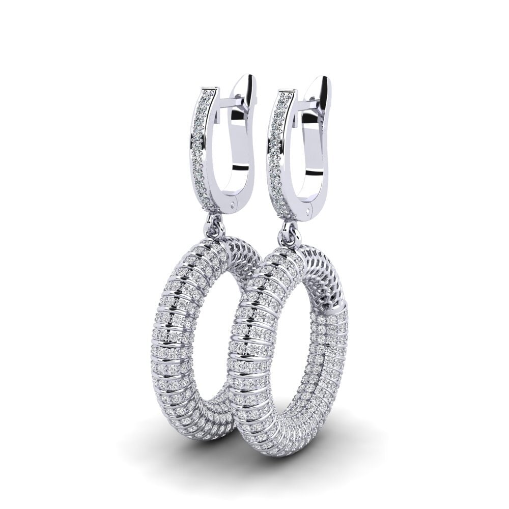 Plata 925 Circonita Pendiente de mujer Volcanion