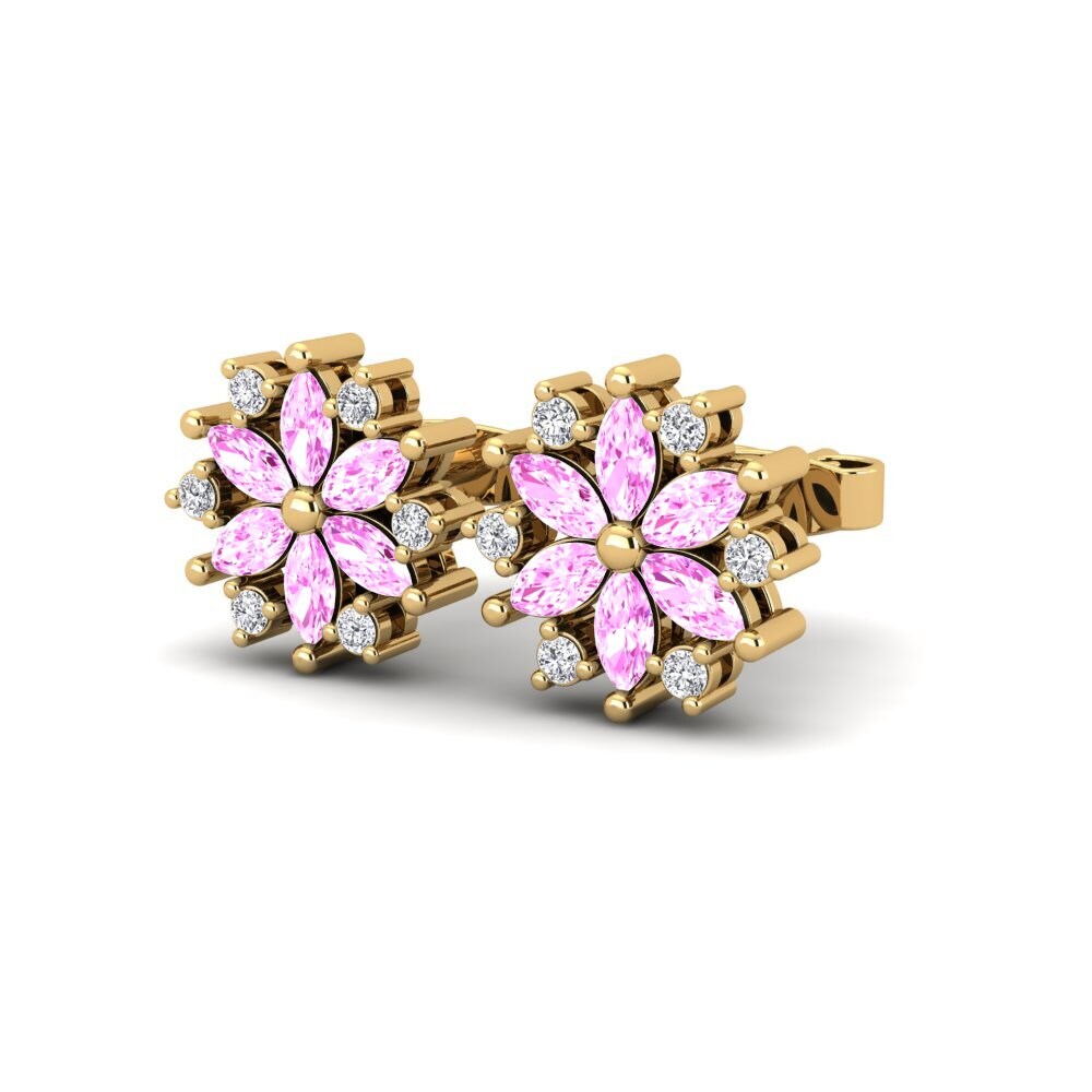 Marquise Pink Sapphire Women's Earring Caryl