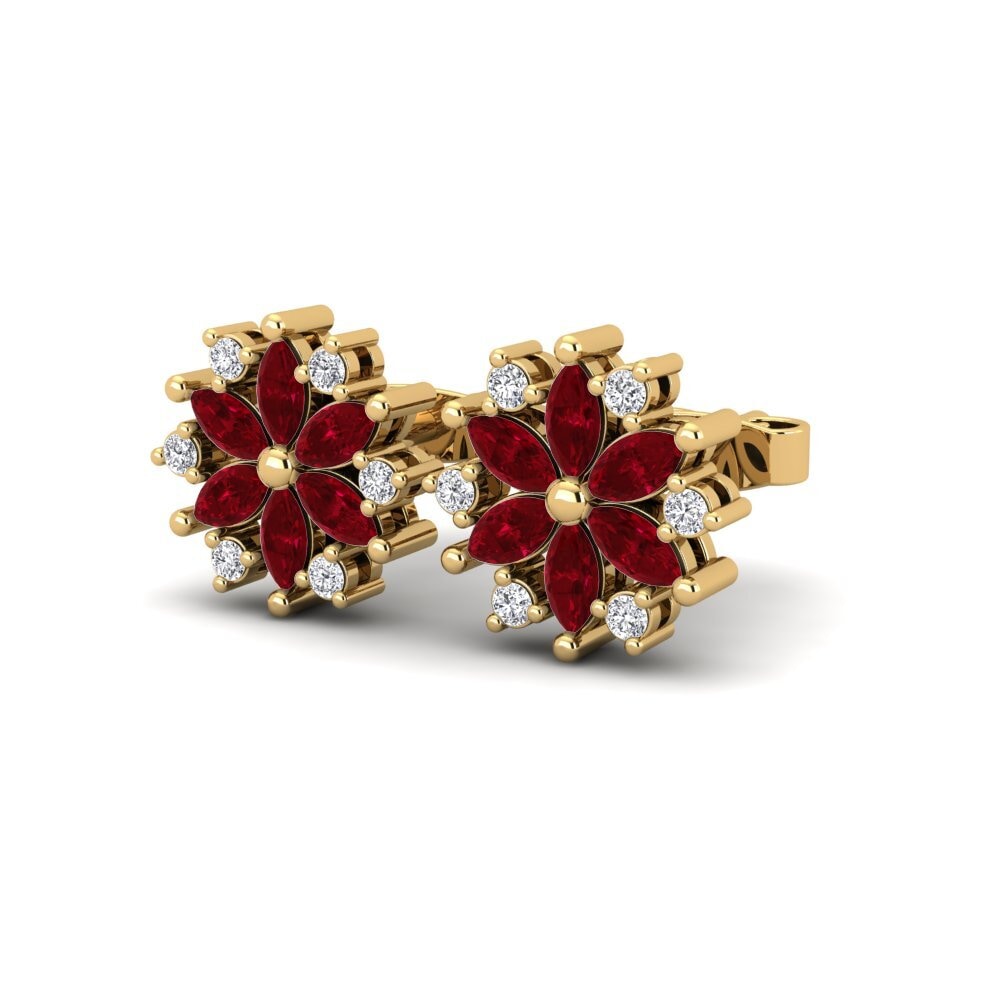 Marquesa Circonita Roja Pendiente de mujer Caryl