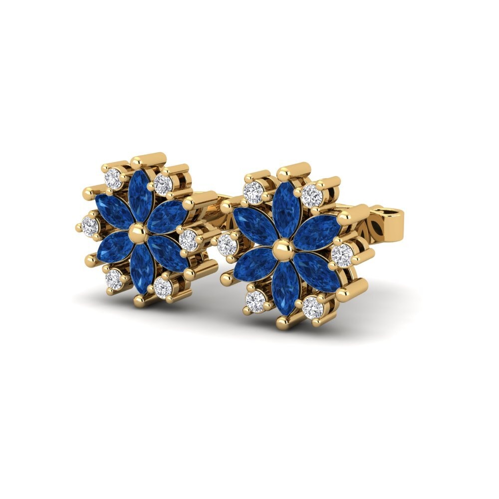 Marquesa Circonita Azul Oscuro Pendiente de mujer Caryl