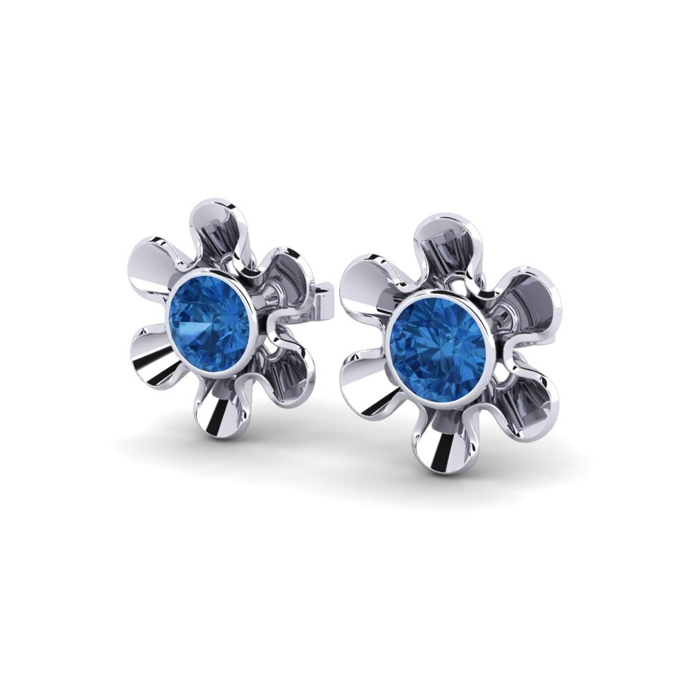 Dark Blue Zirconia Women's Earring Celio