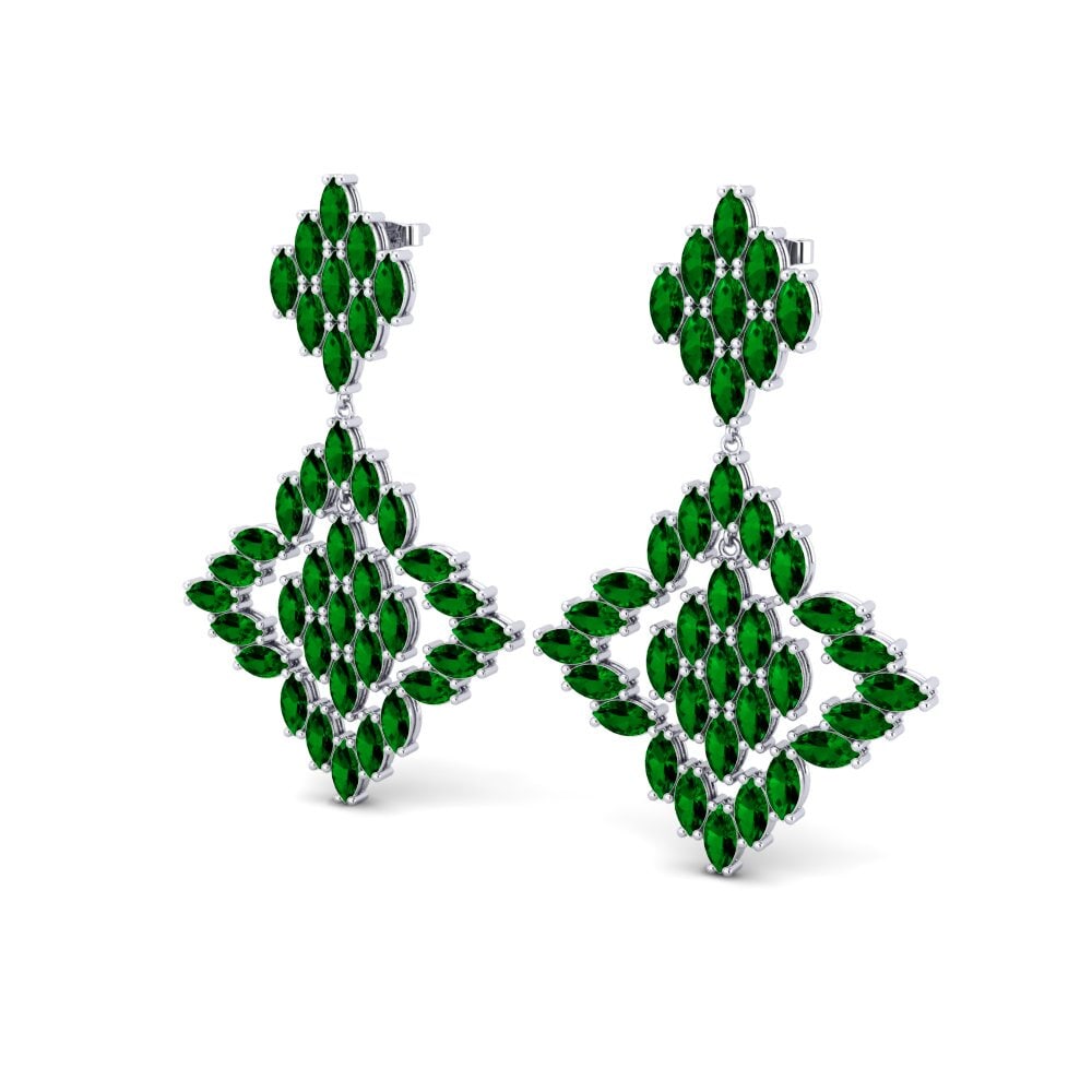 Marquesa Circonita Verde Pendiente de mujer Fansler
