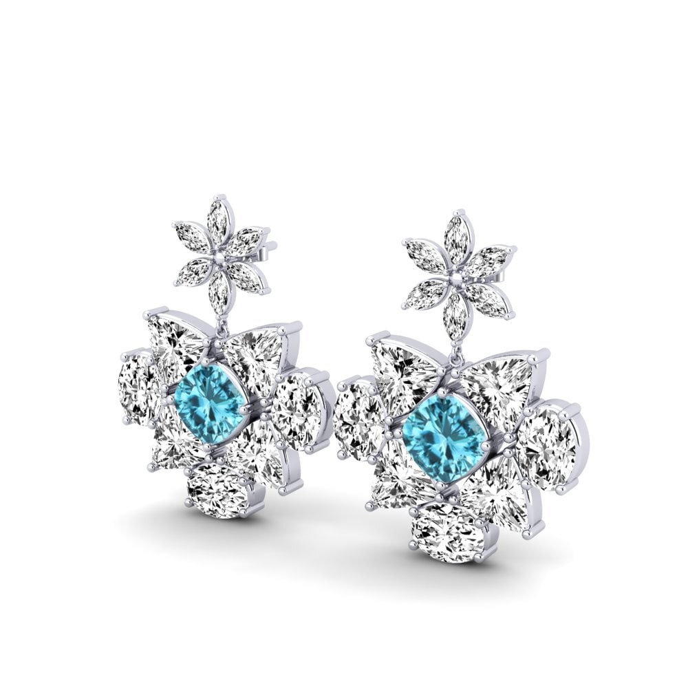 Circón Azul Pendiente de mujer Jenella
