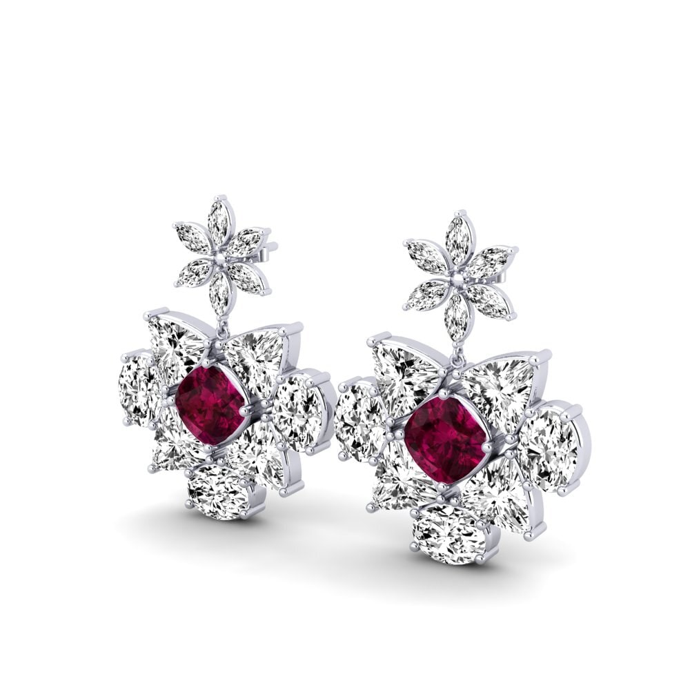Đá Rhodolite Bông tai nữ Jenella