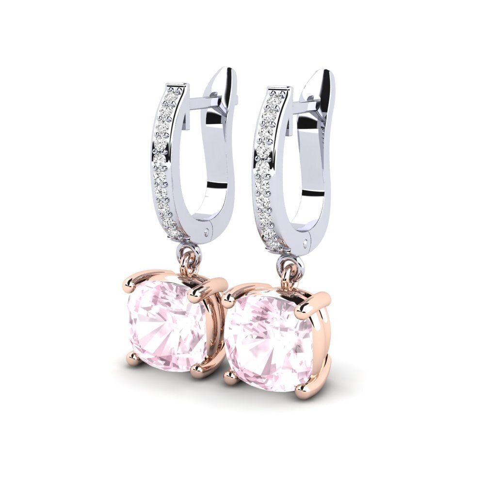 Vermelho & Branco-9K Kunzite Brincos Feminino Joshua