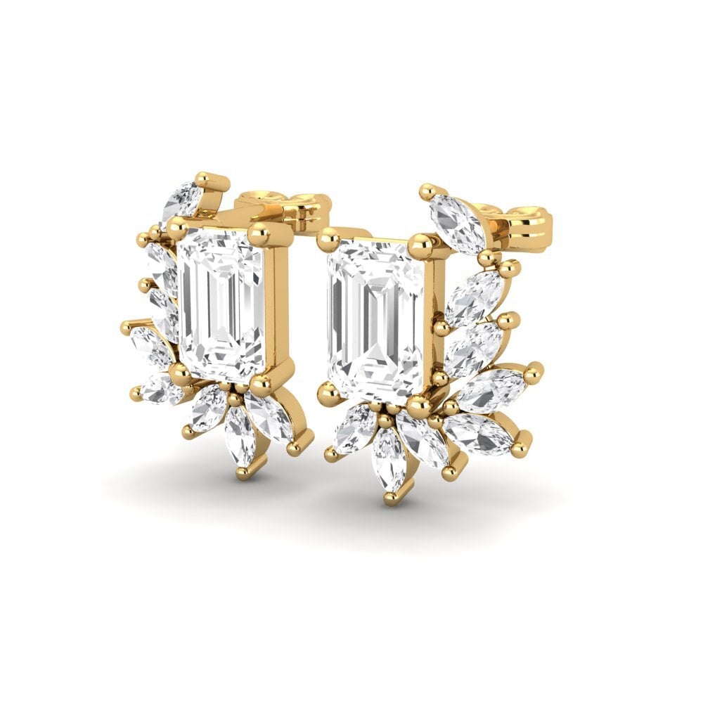 yellow-375 diamante-safira Brincos Feminino Lilith