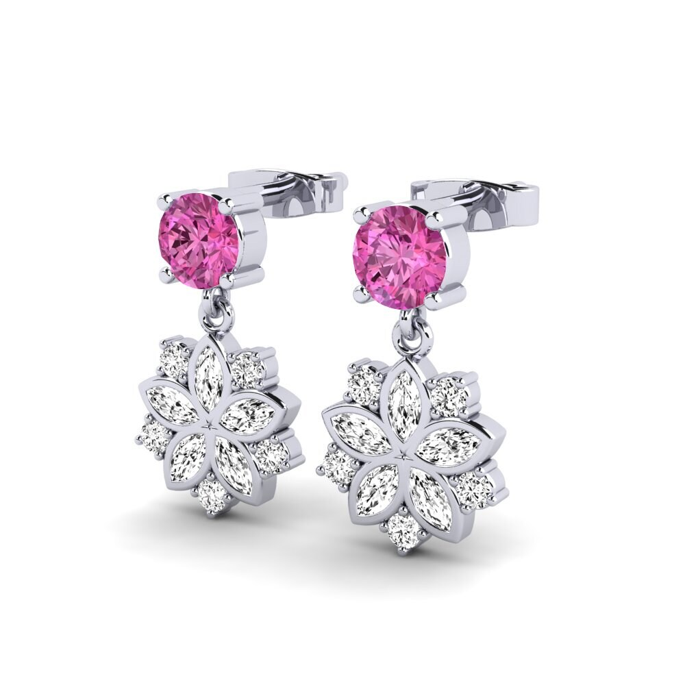 Pink Topaz Women's Earring Lochan