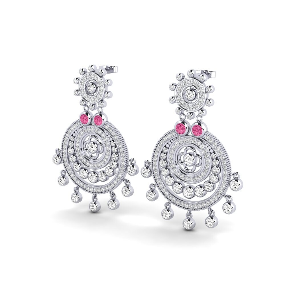 Turmalina rosa Pendiente de mujer Lytle