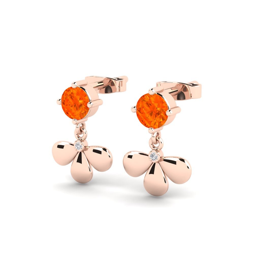 Orangefarbener Saphir Damen ohrring Nekesa