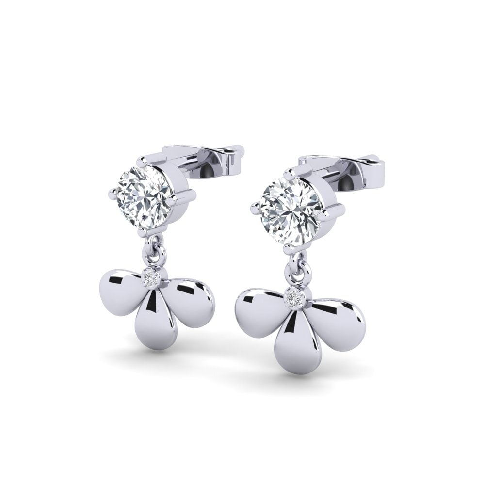 Đá Zircon Trắng Bông tai nữ Nekesa
