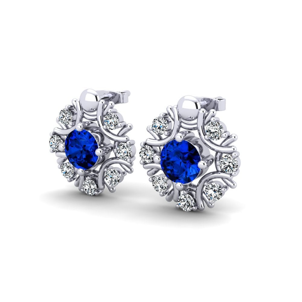 Đá Emerald (Đá nhân tạo) Bông tai nữ Neves