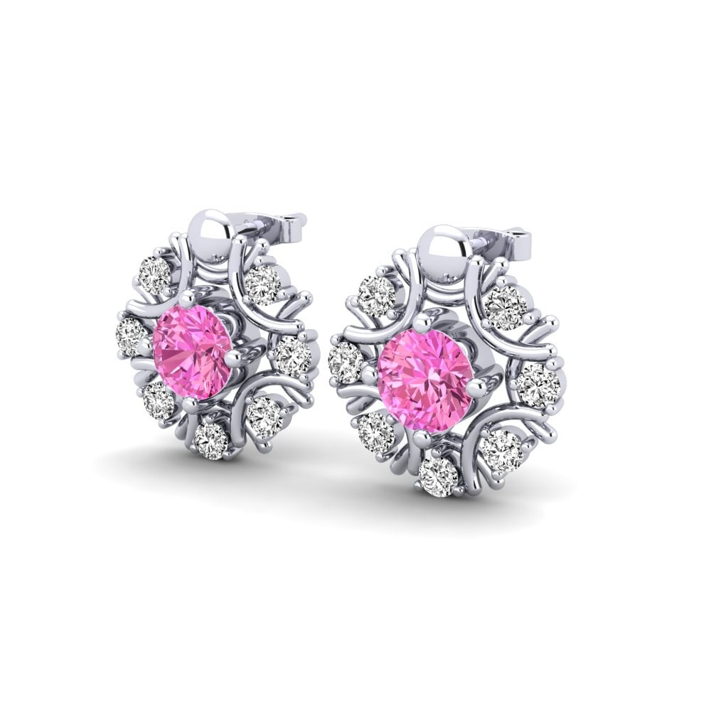 Đá Topaz Hồng Bông tai nữ Neves
