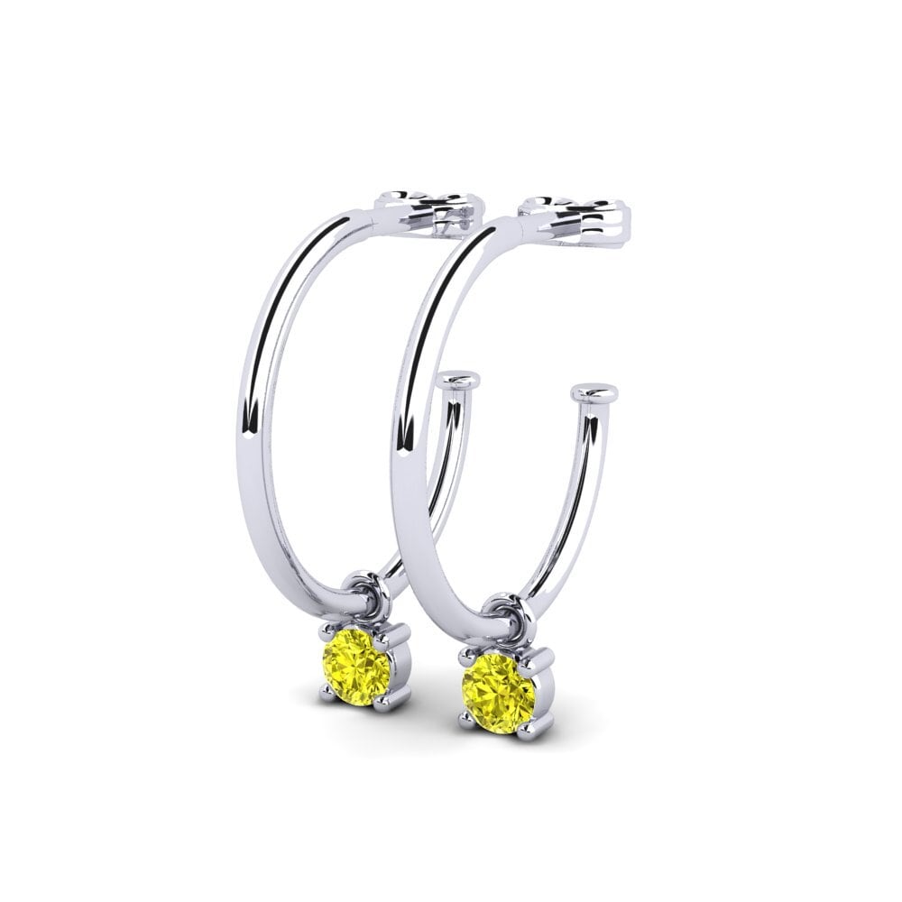 Diamante Amarillo Pendiente de mujer Newt