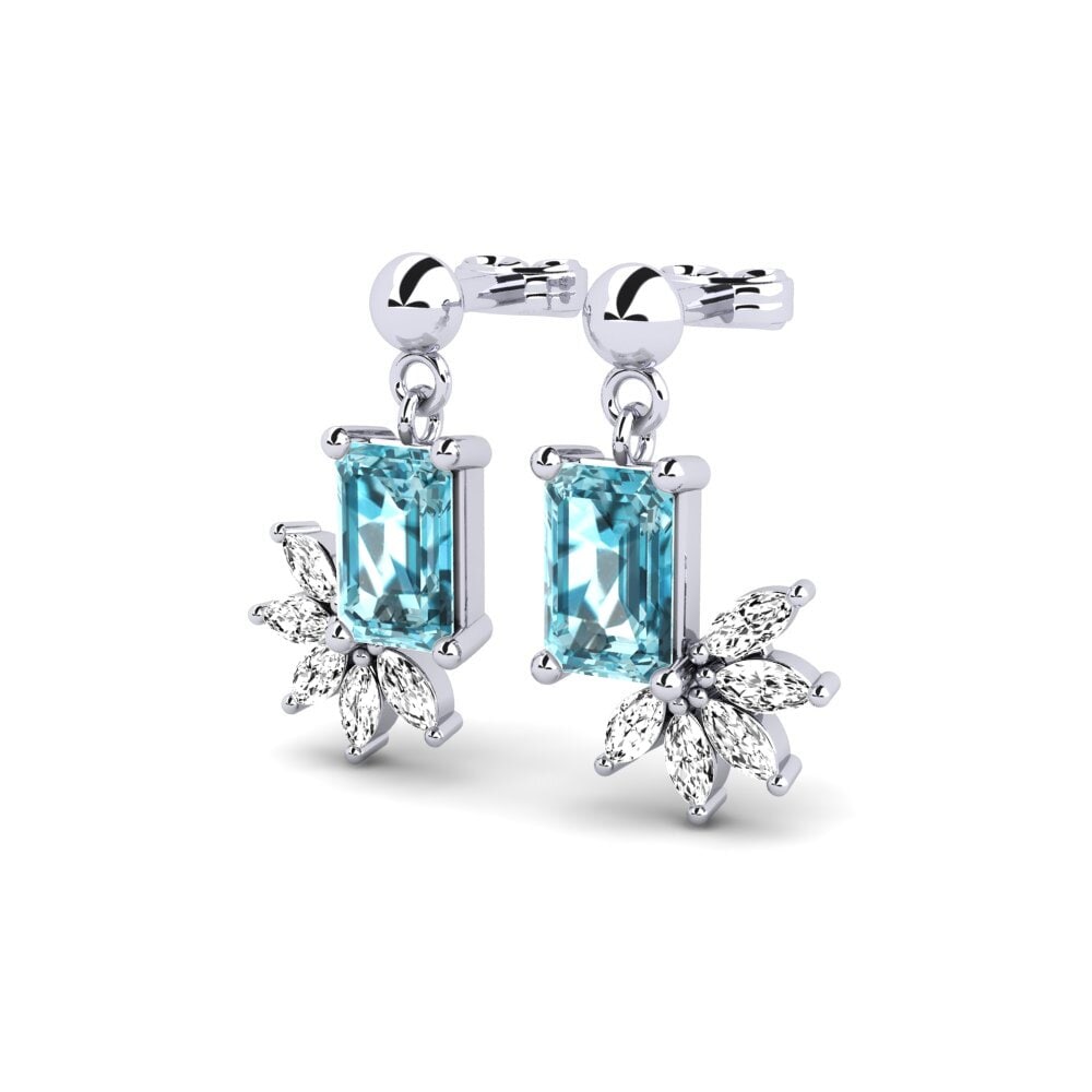 Circón Azul Pendiente de mujer Notah