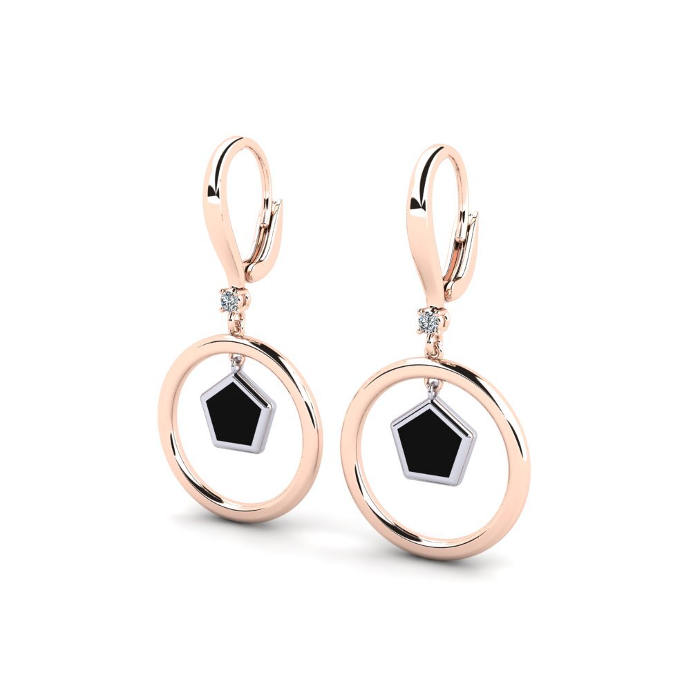 9k Oro Rosa & Blanco Pendiente de mujer Richison