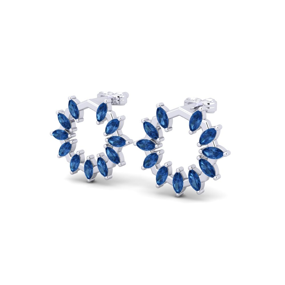 Marquesa Circonita Azul Oscuro Pendiente de mujer Sperantia