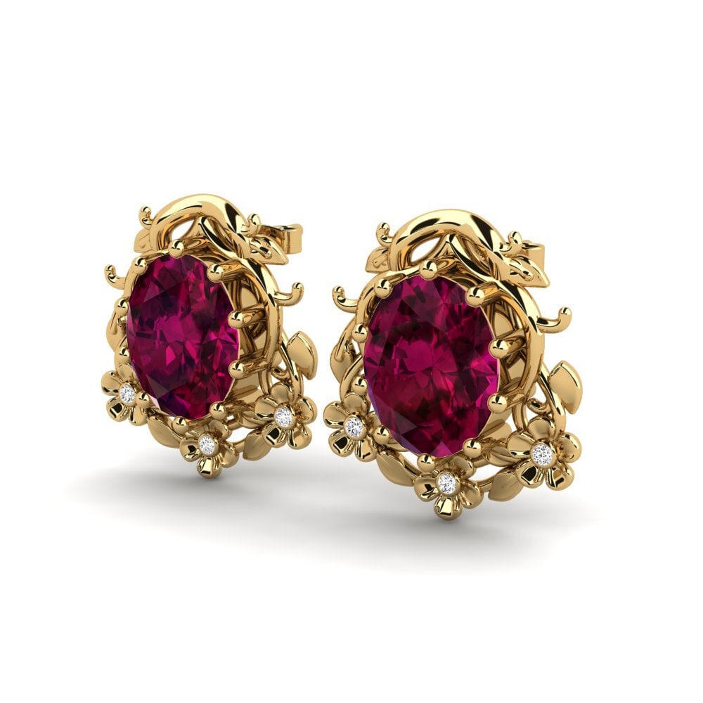 Đá Rhodolite Bông tai nữ Stephane