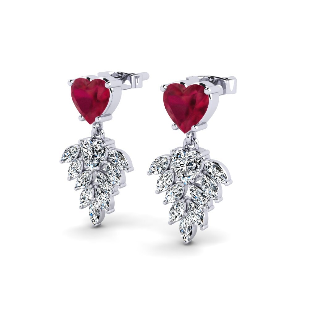 Đá Ruby / Hồng Ngọc Bông tai nữ Yash
