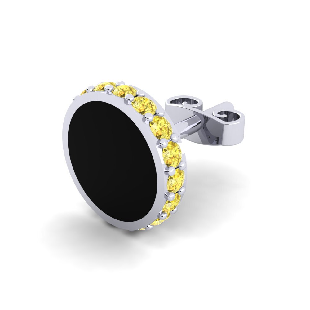 Zafiro amarillo Pendiente para hombre Carbine