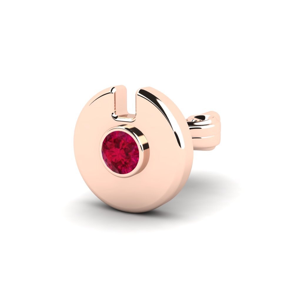 14 Ayar Pembe Altın Erkek Küpe Cherrim