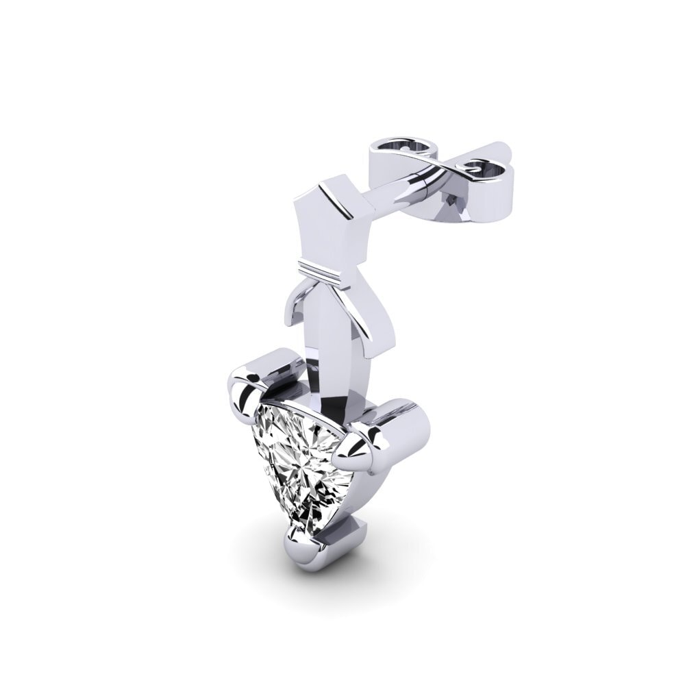 Trillion Moissanite Boucle d'oreille homme Combusken