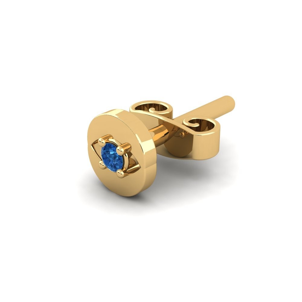 Circonita Azul Oscuro Pendiente para hombre Copperajah