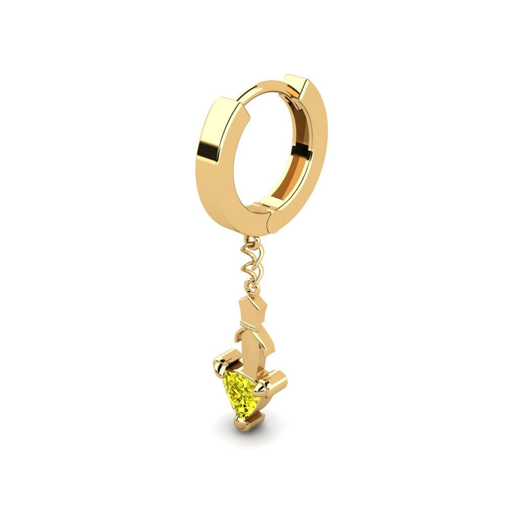 Diamante Amarillo Pendiente para hombre Corphish