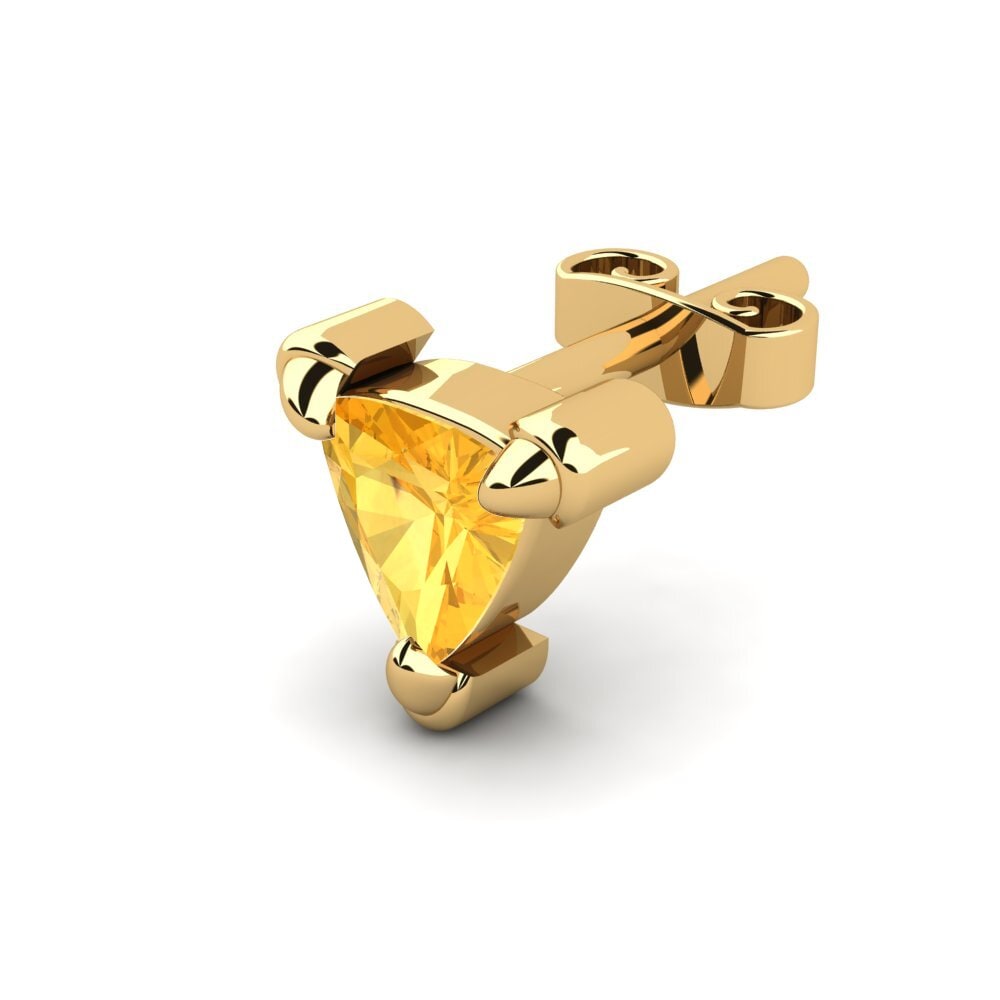 14k Oro Amarillo Citrino Pendiente para hombre Cosmoem