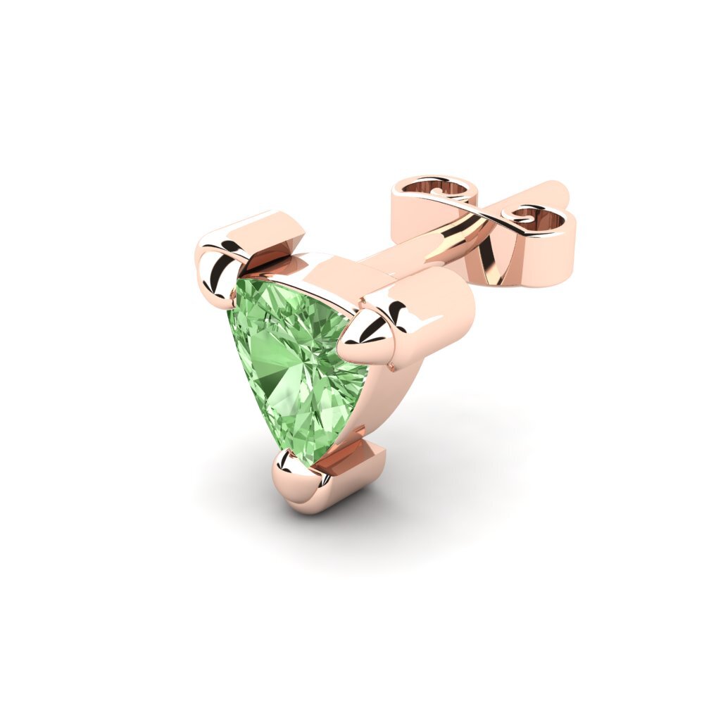 9k Oro Rosa Diamante Verde Pendiente para hombre Cosmoem