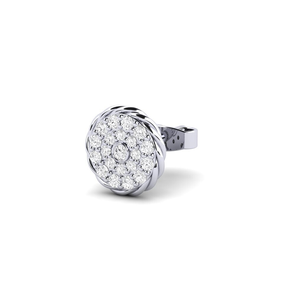 925 stříbro Diamant-safír Pánské náušnice Cosmog