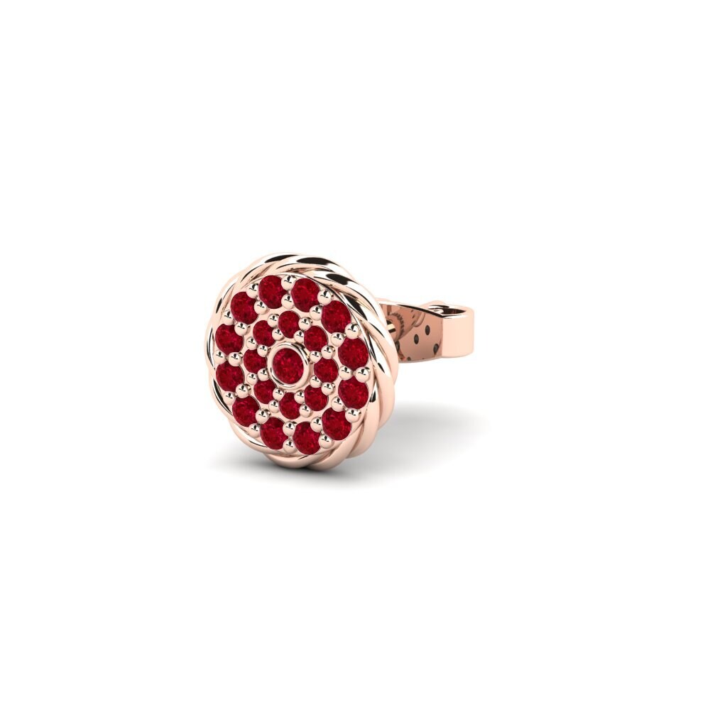 Red Zirconia Men's Earring Cosmog