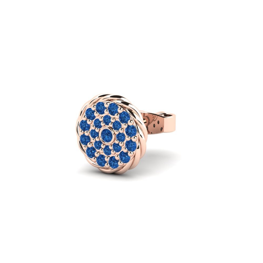Circonita Azul Oscuro Pendiente para hombre Cosmog